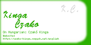 kinga czako business card